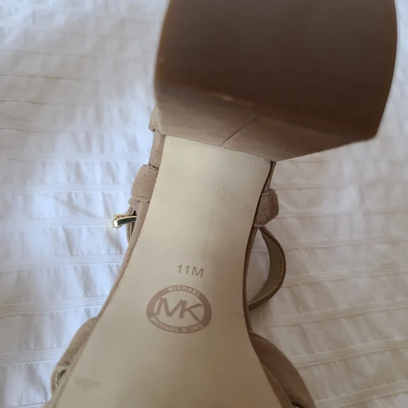 MICHAEL by Michael Kors platform suede women's sandals size 11 tan brown… - Picture 14 of 15